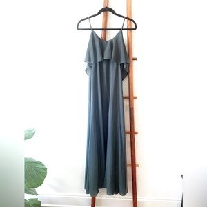 BCBGeneration Ruffle Top Maxi Dress - XS, Emerald Green